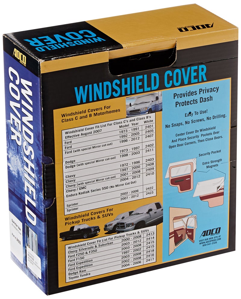 ADCO 2423 Polar White Windshield Cover Sprinter - Image 2